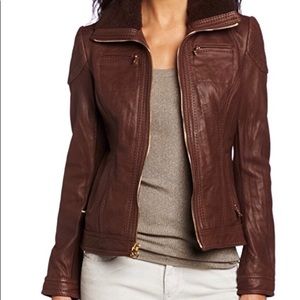 ‼️⬇️💲MICHAEL Michael Kors Women's Leather Jacket